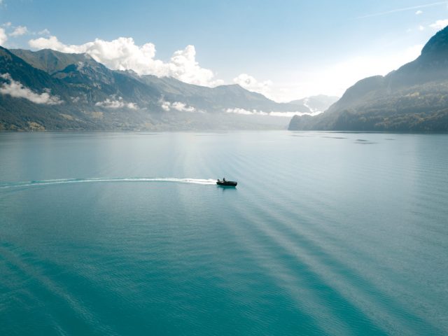 Boat on Brienz lake